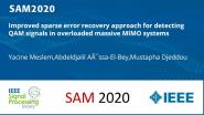 Improved sparse error recovery approach for detecting QAM signals in overloaded massive MIMO systems