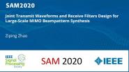 Joint Transmit Waveforms and Receive Filters Design for Large-Scale MIMO Beampattern Synthesis