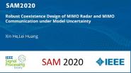 Robust Coexistence Design of MIMO Radar and MIMO Communication under Model Uncertainty