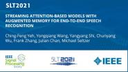 Streaming Attention-Based Models With Augmented Memory For End-To-End Speech Recognition