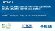 Frame-Level Specaugment For Deep Convolutional Neural Networks In Hybrid Asr Systems