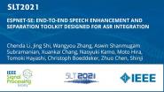 Espnet-Se: End-To-End Speech Enhancement And Separation Toolkit Designed For Asr Integration