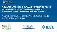 Towards Large-Scale Data Annotation Of Audio From Wearables: Validating Zooniverse Annotations Of Infant Vocalization Types