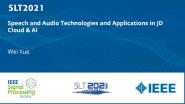 Speech And Audio Technologies And Applications In Jd Cloud & Ai