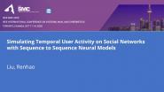 Simulating Temporal User Activity on Social Networks with Sequence to Sequence Neural Models