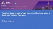 TentNet: Deep Learning Tent Detection Algorithm Using a Synthetic Training Approach