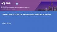 Stereo Visual SLAM for Autonomous Vehicles: A Review