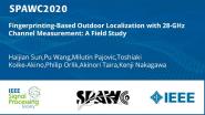 Fingerprinting-Based Outdoor Localization with 28-GHz Channel Measurement: A Field Study