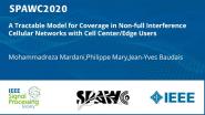 A Tractable Model for Coverage in Non-full Interference Cellular Networks with Cell Center/Edge Users