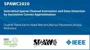 Semi-blind Sparse Channel Estimation and Data Detection by Successive Convex Approximation