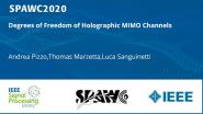Degrees of Freedom of Holographic MIMO Channels