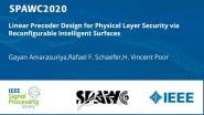 Linear Precoder Design for Physical Layer Security via Reconfigurable Intelligent Surfaces