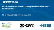 Decentralized Federated Learning via SGD over Wireless D2D Networks