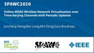 Online MIMO Wireless Network Virtualization over Time-Varying Channels with Periodic Updates