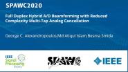 Full Duplex Hybrid A/D Beamforming with Reduced Complexity Multi-Tap Analog Cancellation