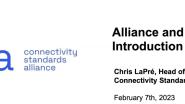 Connectivity Standards Alliance & Matter Introduction