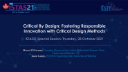 IEEE ISTAS 2021: Critical by Design: Fostering Responsible Innovation with Critical Design Methods