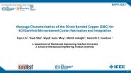 Warpage Characterization of the Direct Bonded Copper (DBC) for 3D Manifold Microchannel Cooler Fabrication and Integration