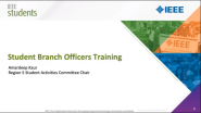 IEEE Student Branch Officers Training