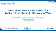 Thermal Oscillations and Reliability for Capillary-driven Boiling in Microporous Wicks