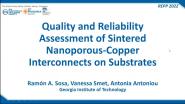 Quality and Reliability Assessment of Sintered Nanoporous-Copper Interconnects on Substrates