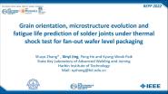 Grain Orientation, Microstructure Evolution and Fatigue Life Prediction of Solder Joints under Thermal Shock Test for Fan-out Wafer Level Packaging