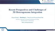 Challenges and Recent Perspectives of 3D Heterogeneous Integration
