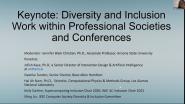 Keynote: Diversity and Inclusion Work within Professional Societies and Conferences (Panel) -WIE ILC 2021