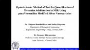 Optoelectronic Method of Test for Melamine Adulteration in Milk Using paraNitroaniline Modified Silver Nanoparticles