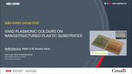 Vivid Plasmonic Colours on Nanostructured Plastic Substrates