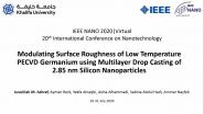 Modulating Surface Roughness of Low Temperature PECVD Germanium Using Multilayer Drop Casting of 2.85nm Silicon Nanoparticles
