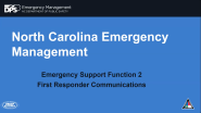 North Carolina Emergency Management - Communications | October 2023
