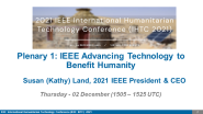 IEEE IHTC 2021 - IEEE: Advancing Technology to Benefit Humanity