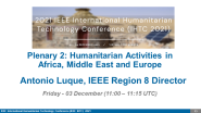 IEEE IHTC 2021 - Humanitarian Activities in Africa Middle East and Europe