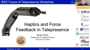 Paolo Fiorini: Haptics and force feedback in telepresence - IEEE Telepresence Workshop 2021