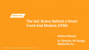 MTT-S Dallas: The SoC Brains Behind a Modern Smart RF Front-End Module