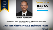 IEEE Charles Steinmetz Award, Haran Karmaker-PES Awards Ceremony 2021